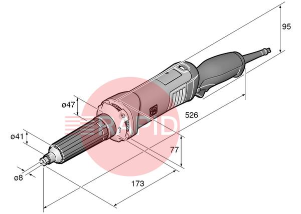 72232260  FEIN GSZ 11-320 PERL 1010W ErgoGrip Die Grinder